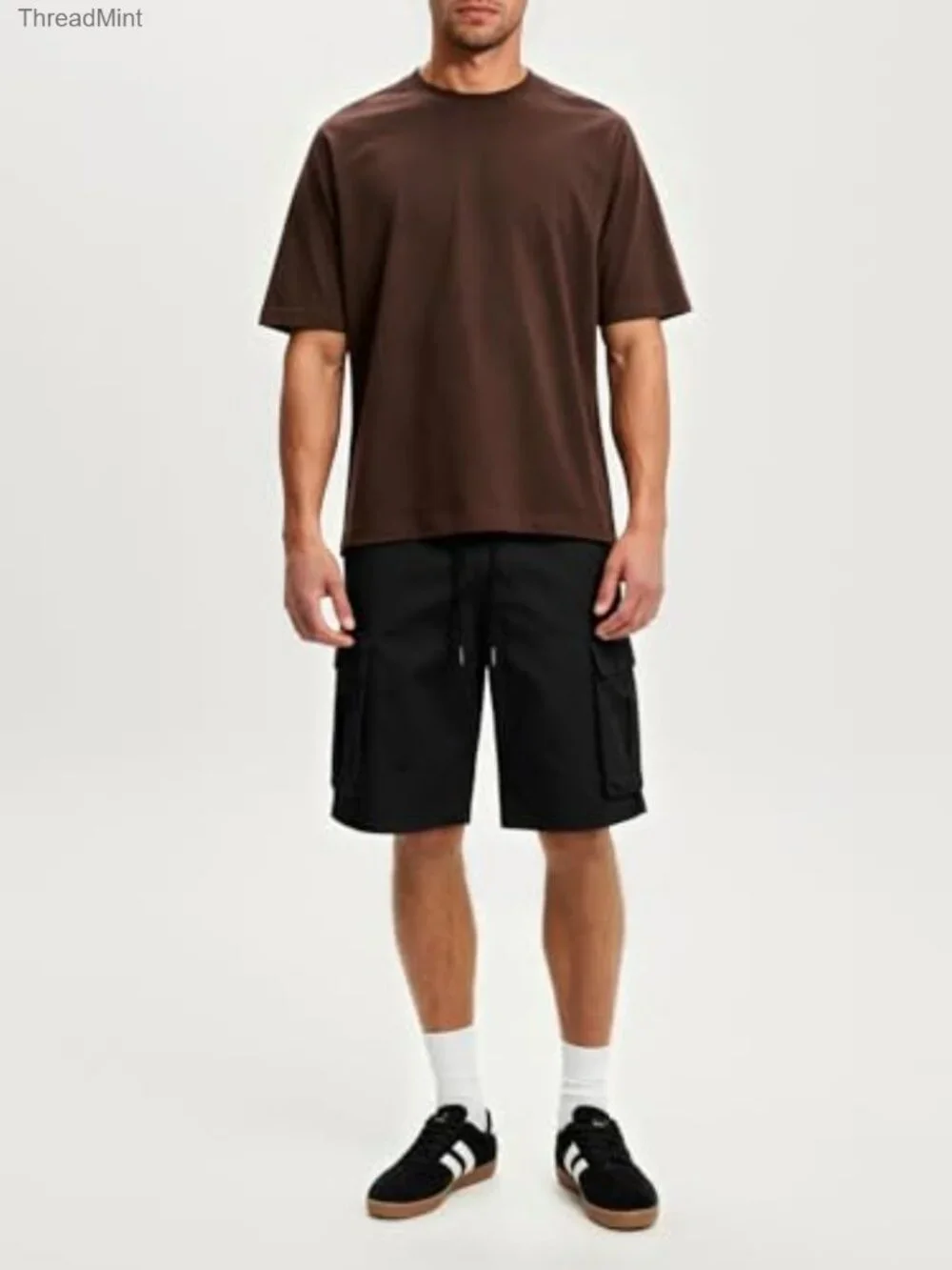 Men's Cargo Shorts Elastic Waist Drawstring Lightweight Casual Summer
